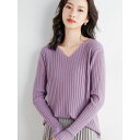 3タイプ ママ フィットせ 大人 ニット Uネック Vネック Hネック エレガント ハイネック ロングシーズン レディース シンプル