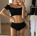 キュート オフショル セパレート ガーリー シャーリング ラブリー 大人可愛い かわいい おしゃれ ビキニ ツーピース セパレートタイプ 大人っぽい スイムウェア 伸縮性 シンプル 水着 主役級 レディース 存在感 上下 オフショル お洒落