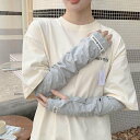 アームカバー 腕カバー レディース 女性 指穴付き 日焼け対策 日よけ ロゴ カジュアル シンプル おしゃれ 合わせやすい お出かけ 運転 ドライブ(4)