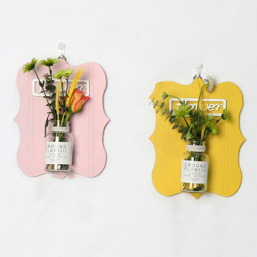 壁掛け花瓶 創意花瓶 ガラス花瓶 水耕栽培 ガラス製 透明 木製 一輪挿し カフェ ケーキ屋さん 玄関廊下 庭の飾り ブルー フラワーベース ギフト プレゼント