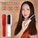 ヒートブラシ コードレス ブラシアイロン コードレス ストレート クイックスタイリング USB充電式マイナスイオン 連続使用 最軽量 コンパクト コードレスヘアアイロン 静電気防止