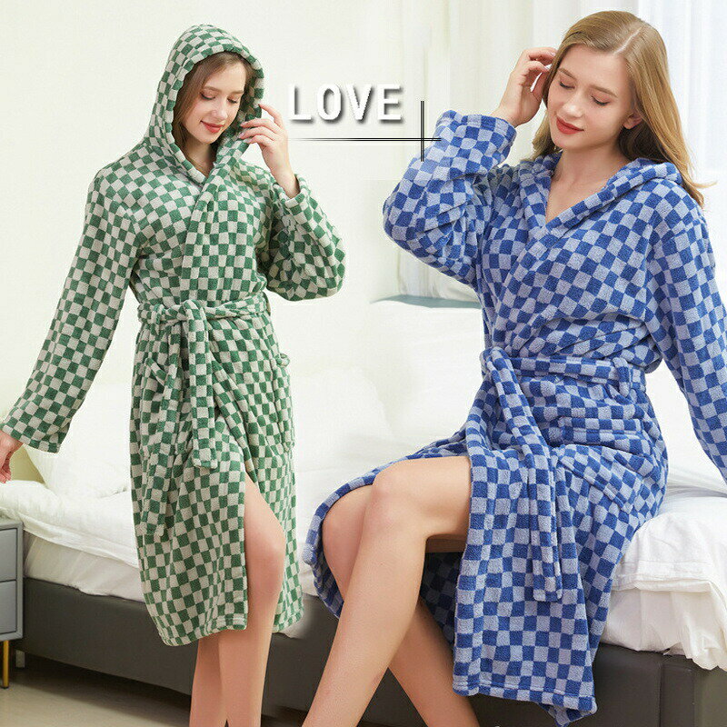 バスローブ レディース もこもこ カップル 秋冬 ルームウェア タオル地 ママ バスローブ単品 大きいサ..