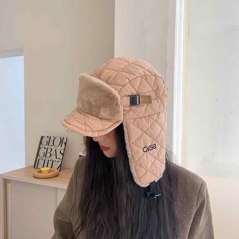 帽子 男女兼用 秋冬 保温 防風 耳当て付き トラッパーハット 厚手 アクリル素材 サイクリング スキー アウトドア スポーツ観戦 黒 カーキ グリーン ベージュ ブラウン