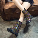 梅雨対策 女性靴 ブーツ ローヒール 雨靴 防滑 レインシューズ 防水シューズ 雨の日 フェミニン感 レディース カジュアル レインブーツ