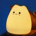 LED 寝室 ベッドサイド タッチ式 テーブルライト ナイトライト センサーライト 電球色 サイドテーブルランプ 充電式 玄関 叩くと光る 【送無 間接照明 シリコンライト ベッドサイドランプ コードレス 照明 多色変換 猫 授乳ライト