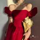 花嫁 赤 半袖 前撮り ステージドレス カラードレス ウェディングドレス コンサート 発表会 卒業式 演奏会 レッド パーティードレス 二次会 ファスナー 結婚式 イブニングドレス ロングドレス 成人式 ブライダル ウエディングドレス カクテルドレス フォーマルドレス