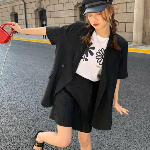 オーバーサイズ スーツ 春 アップ 半袖 スーツ ハーフパンツ カジュアル 半ズボン 上下点 大きいサイズ ショートパンツ ジャケット グリーン ブルー 夏 ブラック テーラードジャケット パンツスーツ レディース オーバーサイズ スーツ 春 アップ 半袖 スーツ ハーフパンツ カジュアル 半ズボン 上下点 大きいサイズ ショートパンツ ジャケット グリーン ブルー 夏 ブラック テーラードジャケット パンツスーツ レディース