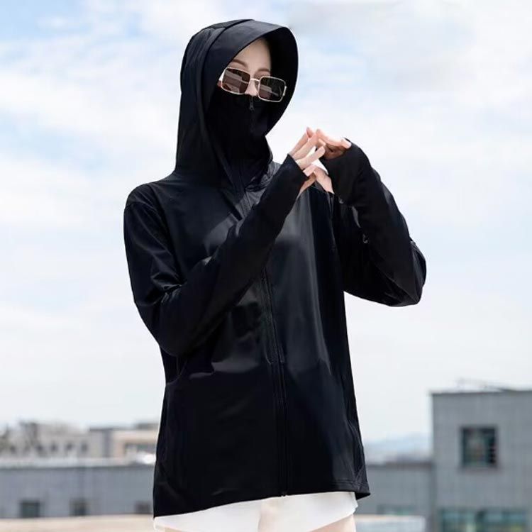UVカット 冷感 吸汗 つば 12cm UVカット率98% 紫外線対策 甲まですっぽり UV 長袖 UPF50+ パーカー 大きめ フード付き トップス レディース ショート丈 アウター 指穴 速乾 手袋 薄手 取り外し可能 マスク UVケア スリム ラッシュガード