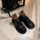 セレモニー ミドルヒール パーティー 通学 エナメル ビット 革靴 厚底 太ヒール ローファー 靴 疲れない 学生 レディース デート 履きやすい 英国 かわい...