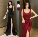 披露宴 タイトワンピース DS ナイトドレス セクシー 韓国風 スリットワンピース イブニングドレス 着痩せ 可愛い キャバドレス 【 Vネック DJ パーティードレス お嬢様ワンピース パーティドレス ワンピドレス ロングワンピース きれいめ 送料無料】モテるドレス