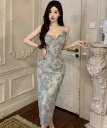 ロングワンピース 夏服 タイトワンピース レディース 20代30代 OL お呼ばれワンピース マーメイド オフィス 謝恩会 お嬢様ワンピース 通勤 【送料無料】可愛い 着痩せ レースワンピース 上品 披露宴 パーディードレス 韓国風 Vネック きれいめ フォーマル 女性 結婚式(4)