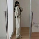 カジュアル 春秋用 部屋着 ロングパンツ ランニング 散歩 長袖 スウェット ジャージ ジップアップ ゆったり レディース ウォーキング 大きいサイズ 上下 ジ...