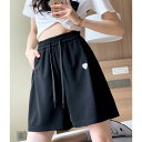 レディース シンプル ゆったり 半パンツ 短パン ワッフル生地 五分丈 夏用 ショートパンツ 送料無料 スウェットパンツ ルームパンツ ワイドパンツ ルームウェア カジュアル ハーフパンツ ウエストゴム 膝上 部屋着