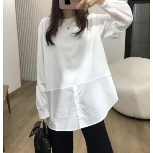 レディース カットソー 春秋 大きいサイズ 送料無料 ブラウスtシャツ ロンT 通勤 無地 クルーネック 春服 ロングtシャツ ゆったり 重ね着 プルオーバー 長袖tシャツ 切り替え ブラウスTシャツ レイヤード 新作 シンプル レディース カットソー 春秋 大きいサイズ 送料無料 ブラウスtシャツ ロンT 通勤 無地 クルーネック 春服 ロングtシャツ ゆったり 重ね着 プルオーバー 長袖tシャツ 切り替え ブラウスTシャツ レイヤード 新作 シンプル