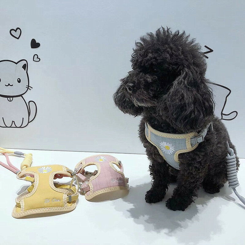 ドッグウェア ペットウェア アニマル雑貨 ペット用品 猫/小型犬 リード お散歩ハーネス 花柄 けん引ロ..