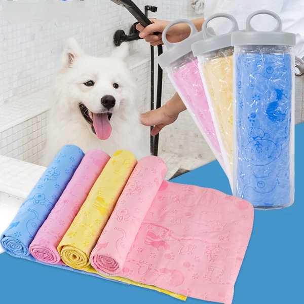 Pet Goods - 非常に吸収性 高いペット用バスタオル 柔らかく 厚く 掃除 多機能 消耗品 猫 犬