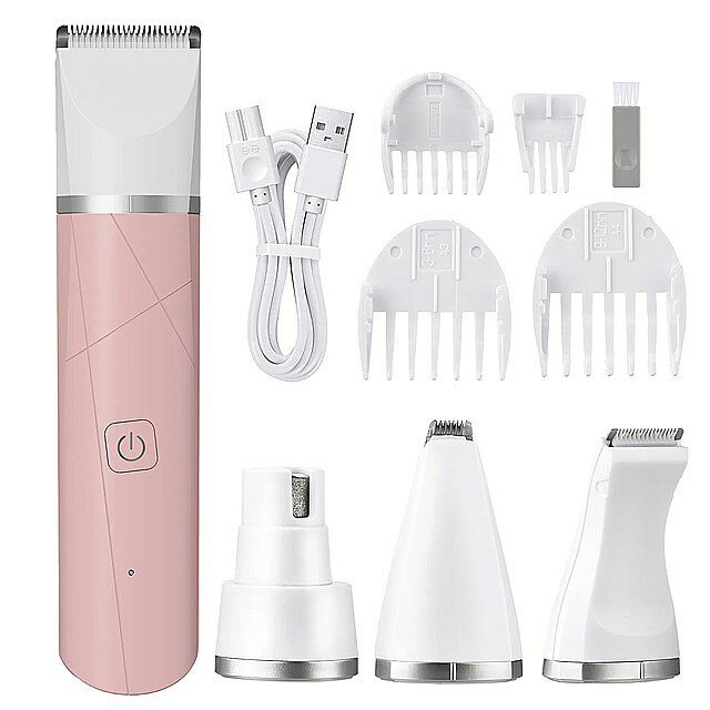 4で1 ペット 電動 バリカン 犬 グルーミング トリマー ネイル グラインダー 髪切断機 ペット ショップ..