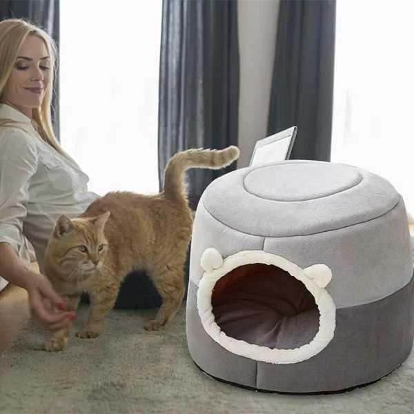 ディープスリープ子猫ベッド 猫 洞窟 眠っている巣 テント 洞窟 猫 huts 犬 シェルター 家 子犬 穴 ある巣 2