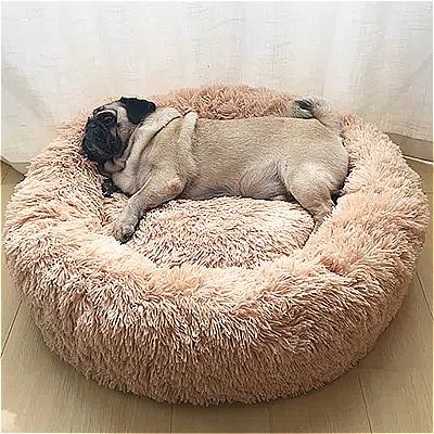 ペット 用 丸い 犬 小屋 冬 用 暖かい 寝袋 長い ぬいぐるみ 子犬 用 クッション
