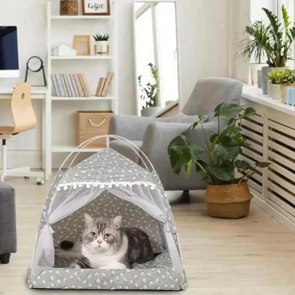 屋内 半円形 ペットテント 屋外 猫 ベッド ペット シェルター 洞窟 犬 家 ソファ 38x38cm