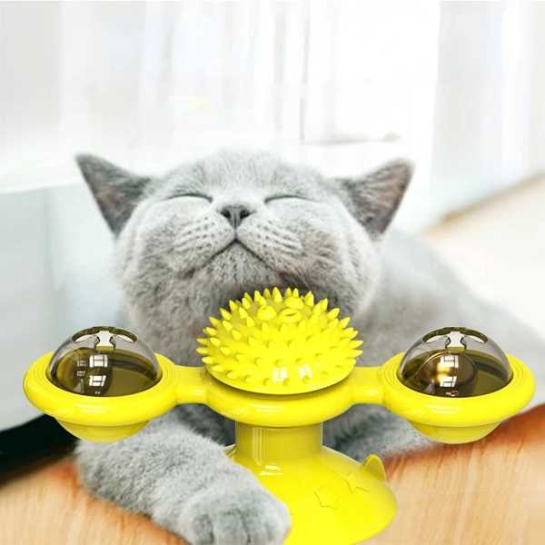 風車-インタラクティブ インタラクティブ ペット おもちゃ 猫 パズル 子猫 ブラシ 学用品