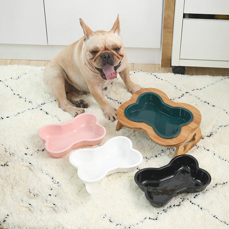 セラミック犬用ボウル こぼれ防止 可愛い大容量 大型犬用 傾斜口