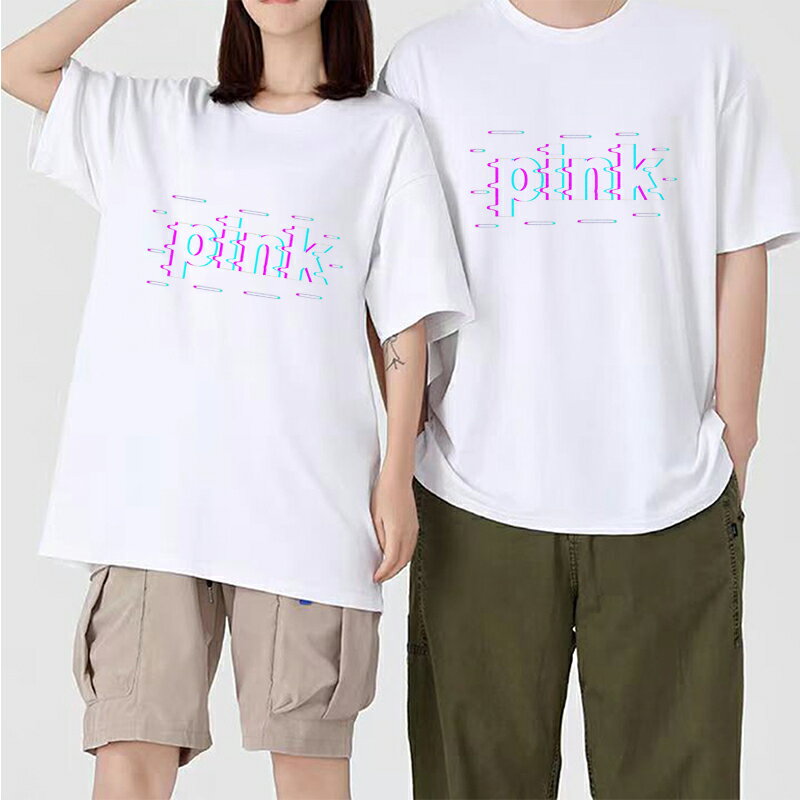 黒 ブラック 白 ホワイト S~7XL 綿 半袖 レディース 春 夏 プリント メンズ ファッション シンプル 中..