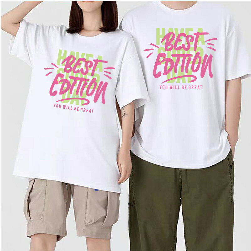 黒 ブラック 白 ホワイト S~7XL 綿 半袖 レディース 春 夏 プリント メンズ ファッション シンプル 中..