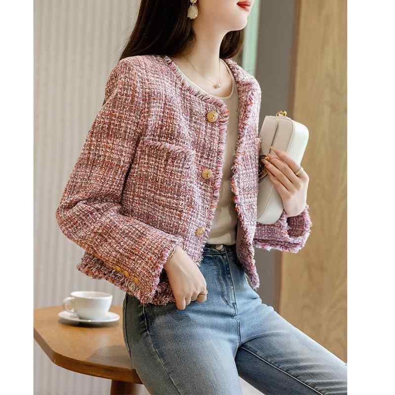 ウール カワイイ 服 シンプル コーデ 大人カワイイ オシャレ ジャケット 秋冬 フレグランス レディース ファッション カーディガン 大きいサイズ ハイエンド ツイード ス