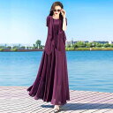 カーディガン 婦人服 服 ワンピース ロング 大きいサイズ パープル ワンピース 大人カワイイ シンプル シフォン オシャレ ファッション ロング カーディガン...
