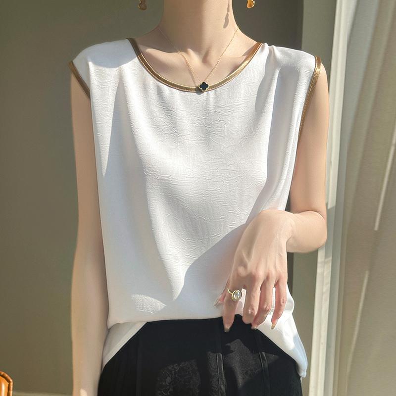 乐天商城 - オシャレ 服 秋冬 ノースリーブ ゆったり ス アイテム T サテン キャミソール シャツ コーデ シンプル ハイエンド レディース ファッション インナースーツ 大人カワイイ 大きいサイズ カワイイ