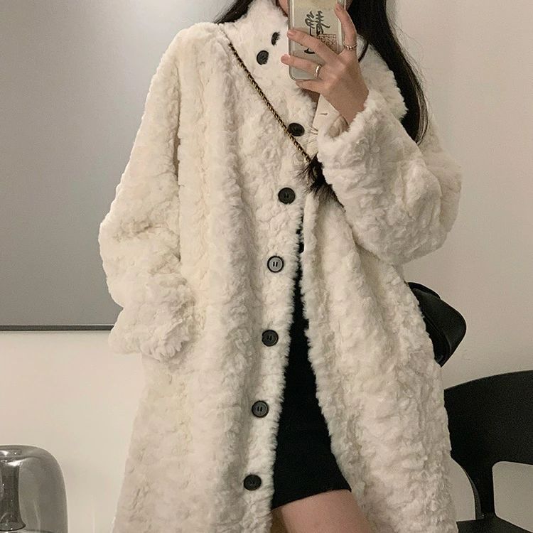 【新品発売期間最大12％割引】レディース レトロ アウター 可愛い 韓国ファッションレディースファージャケットチェスターコート 大人気 レディースアウター 冬服 レディースファッション toyonichi-10028052 ドリームペット サンプル画像2