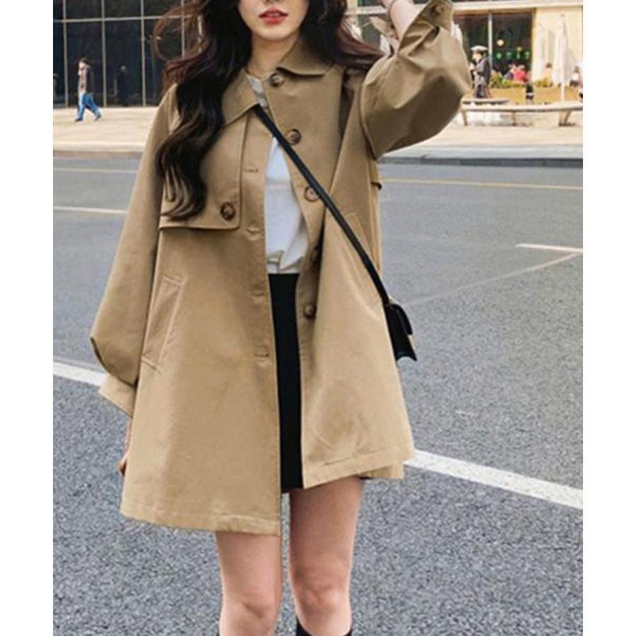 秋 春 冬 レディース上品 ライトトレンチジャケット