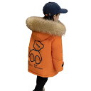 ダウンコート キッズ 子供服 女の子 ボーイズ 中綿入り 綿の服ですクマ柄 フード付き 保温 防風 もこもこ 快適な肌触り 可愛い 雪遊び 防撥水 通園 プレゼ...