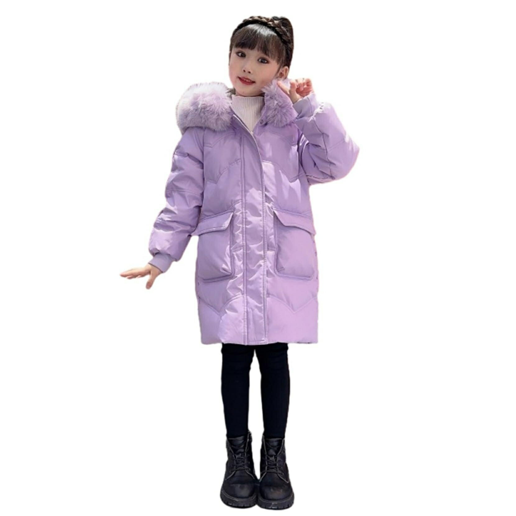 綿の服です子供ダウンコート 秋冬 ダウン85% 軽量 無地 ロングコート 子供服 上着 防寒防風 保温 暖かい カジュアル おしゃれ ジップアップ 前開き 普段...