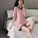黒 2XL 青 ショートパンツ M ベージュ 赤 XL 個性的 秋 紫 3XL 五分袖 ルームウェア L 春 Vネック 夏 レース きれいめ レディース おしゃ...