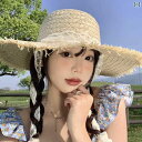 春夏 秋冬 かわいい おしゃれ レディース 日焼け防止 つば 韓国 帽子 レース 女性 帽子 女性用 編組 リボン 麦わら 夏大きい 海辺 休暇 帽子