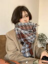 秋冬 チェック ネックウォーマー 厚手 千鳥格子 ニット スカーフ シンプル 65cm×190cm おしゃれ ショール マフラー 韓国 ファッション レディース...