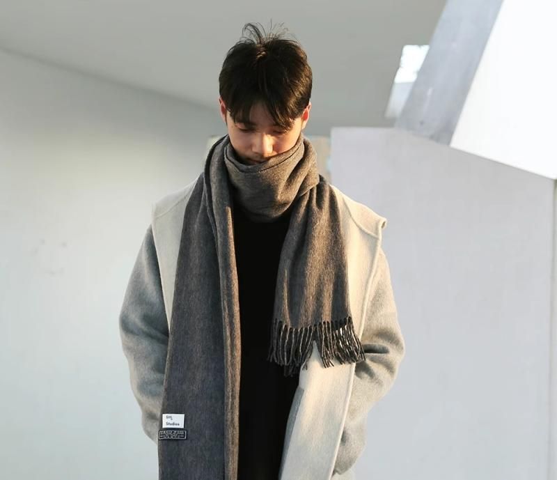 かっこいい 女性用 男性用 防寒 男性 誕生日 モテる スカーフ マフラー 無地 冬 プレゼント ストール ..
