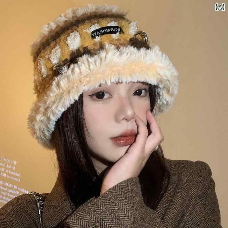 冬 リング レディース ニット 帽子 韓国 かわいい 女性 秋 帽子 カラフル 帽子 ウール 冬 女性用 顔 和風大きい 春夏 おしゃれ 秋(4.0)