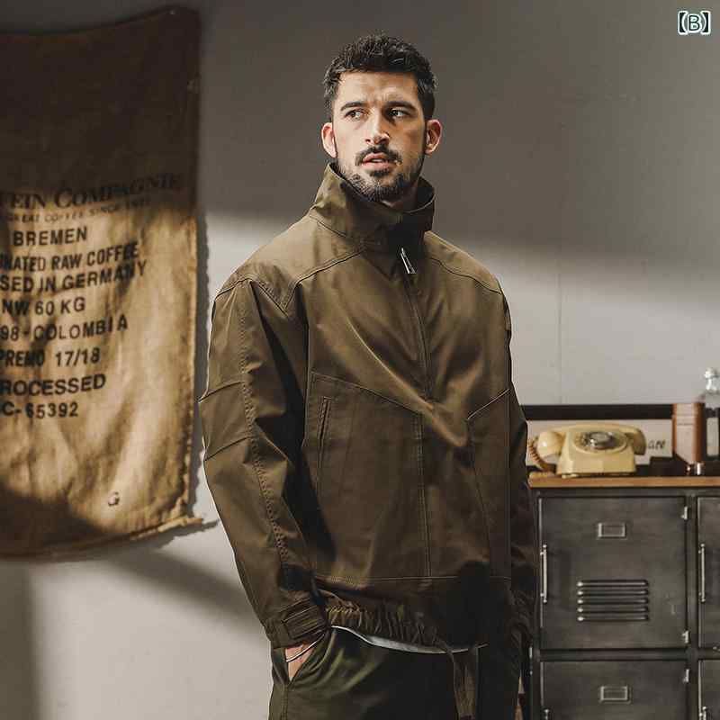 ワークウェア アーバン スタイル コーチ 紳士服 春秋 アウトドア 韓国 男性用 オシャレ 春夏 ジャケット ファッション メンズ シンプル ジャケット マウンテン かっこいい 紳士服 メンズ 機能性 通勤 モテ 秋冬 服