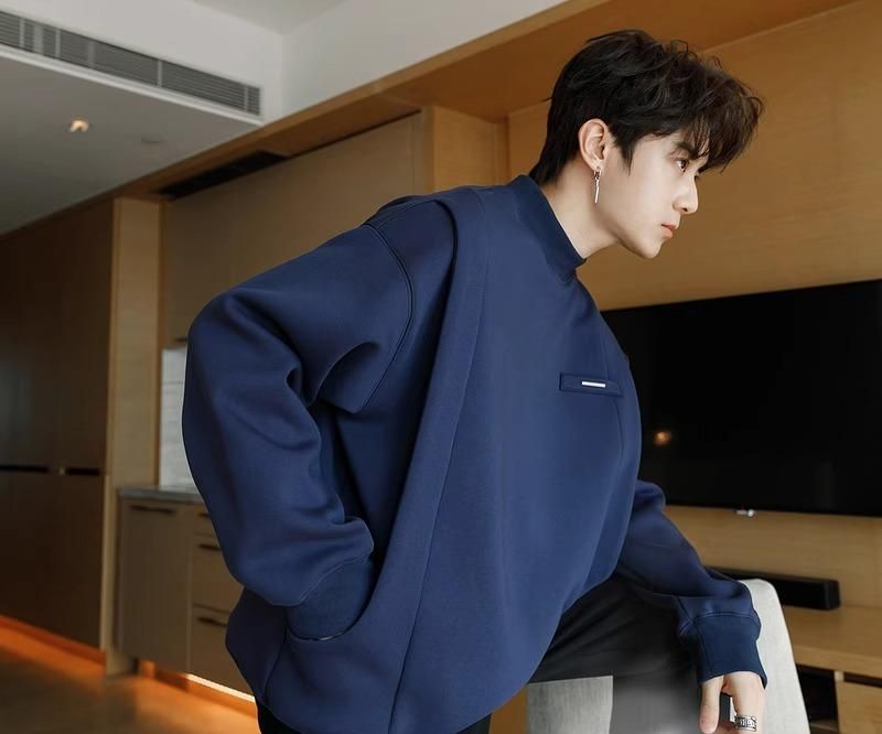 冬 ツーピース 韓国 厚手 快適 ファッション スウェットシャツ ハーフ 男性用 タートルネック ボーイズ 紳士服 秋 春夏 モテ メンズ かっこいい カジュアル 冬 オシャレ おしゃれ 秋 服 フェイク メンズ