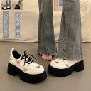 レディース お嬢様風シューズ 黒 厚底靴 おでこ靴 紐靴 ロリータパンプス 写真撮影 メイド靴 厚底パンプス カジュアル 歩きやすい 美脚 学生靴 ブラック おしゃれ ヒール 疲れない 通勤通学 パンプス 可愛い コスプレ靴 痛くない 送料無料 シンプル ロリータ靴