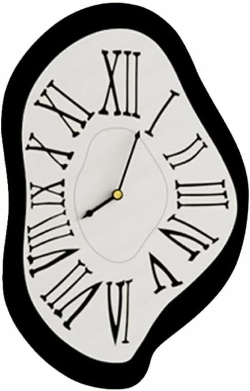 レトロ 掛け時計 数字 幾何学的 刻み目なし 電池式 不規則 掛け時計 モダンな掛け時計 ローマ数字 ブラック ウォール用 耐久性