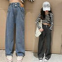 130 ロングパンツ キッズ 子ども服 170 こども 可愛いおしゃれ ガウチョパンツ 通学着 ゆったり ジーンズ 150 通園着 ボトムス デニムパンツ 韓国風子供服 140 160 ジーパン 春秋 ワイドパンツ 女の子 カジュアル 長ズボン