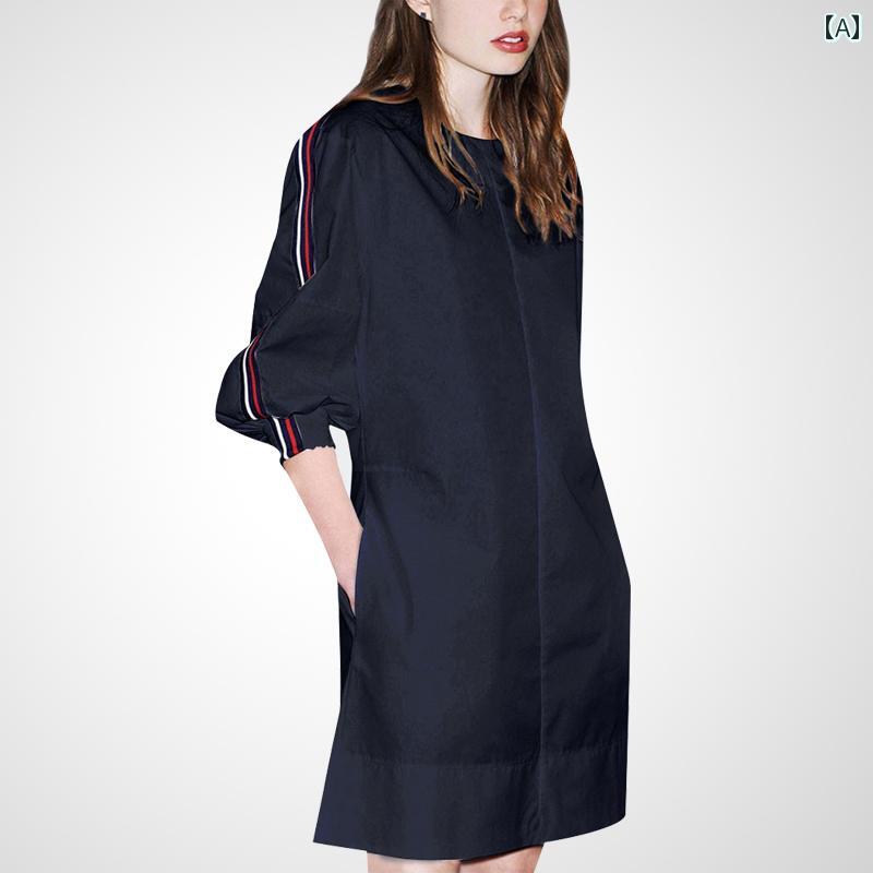 ワンピース レディース 秋 長袖 オフィスカジュアル ワンステップスカート ミモレ丈スカート ラウンドネック スリム フレア 婦人服 エレガント おしゃれ