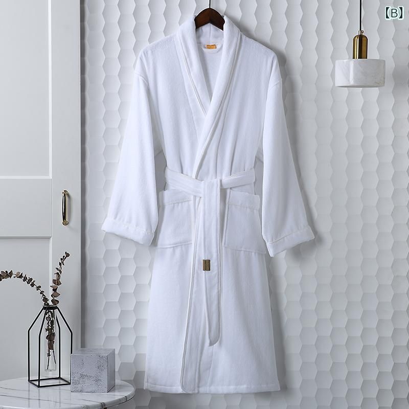 バスローブ ナイトウェア 吸水性 パジャマ ネグリジェ ルームウェア ナイト ガウン パジャマ ロング マント ホテル 衣料品 メンズ レディース兼 ユニセックス 秋冬