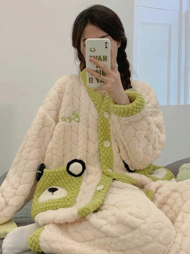パジャマ ルームウェア ナイトウェア 秋冬 キルティング もこもこ 暖かい レディース コーラル 起毛 厚手 起毛 長袖 かわいい フランネル ホームウェア セット パジャマ ルームウェア ナイトウェア 秋冬 キルティング もこもこ 暖かい レディース コーラル 起毛 厚手 起毛 長袖 かわいい フランネル ホームウェア セット