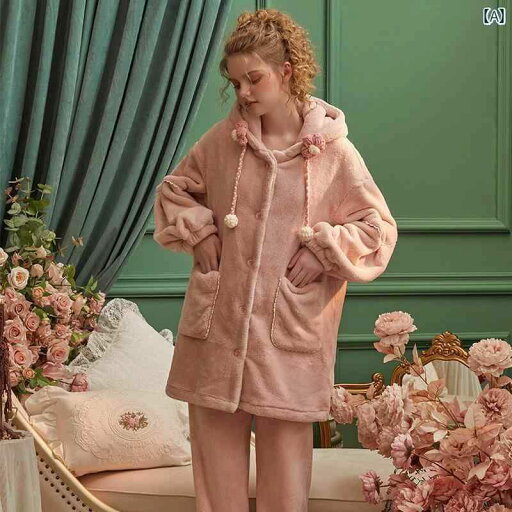 Chenxi コーラル 起毛 パジャマ レディース 冬 長袖 スーツ 厚手 暖かい 秋冬 大きめサイズ 裏起毛グリーン ホーム 服 Chenxi コーラル 起毛 パジャマ レディース 冬 長袖 スーツ 厚手 暖かい 秋冬 大きめサイズ 裏起毛グリーン ホーム 服