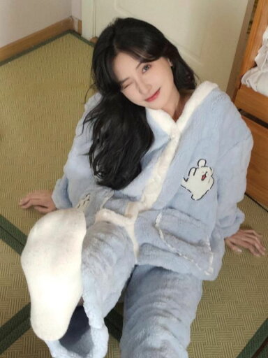 パジャマ レディース かわいい 子犬 コーラル 起毛 冬 柔らかく 肌に 優しい の ホーム 服 大きめサイズ スーツ アウターウェア Vネック ナイトウェア ルームウェア パジャマ レディース かわいい 子犬 コーラル 起毛 冬 柔らかく 肌に 優しい の ホーム 服 大きめサイズ スーツ アウターウェア Vネック ナイトウェア ルームウェア